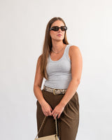 Organic Rib Tank - Grey