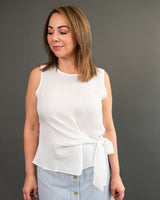 Lola Tie Blouse - White