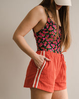  Rhythm - Drawstring Shorts - Hot Red - CoCapsules
