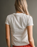  Mavi - Ribbed Baby Tee - White - CoCapsules