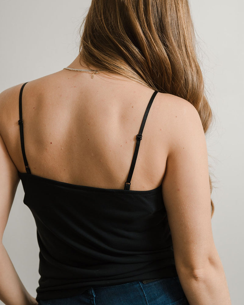 Lace Knit Camisole - Black