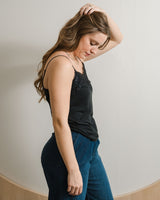 Lace Knit Camisole - Black