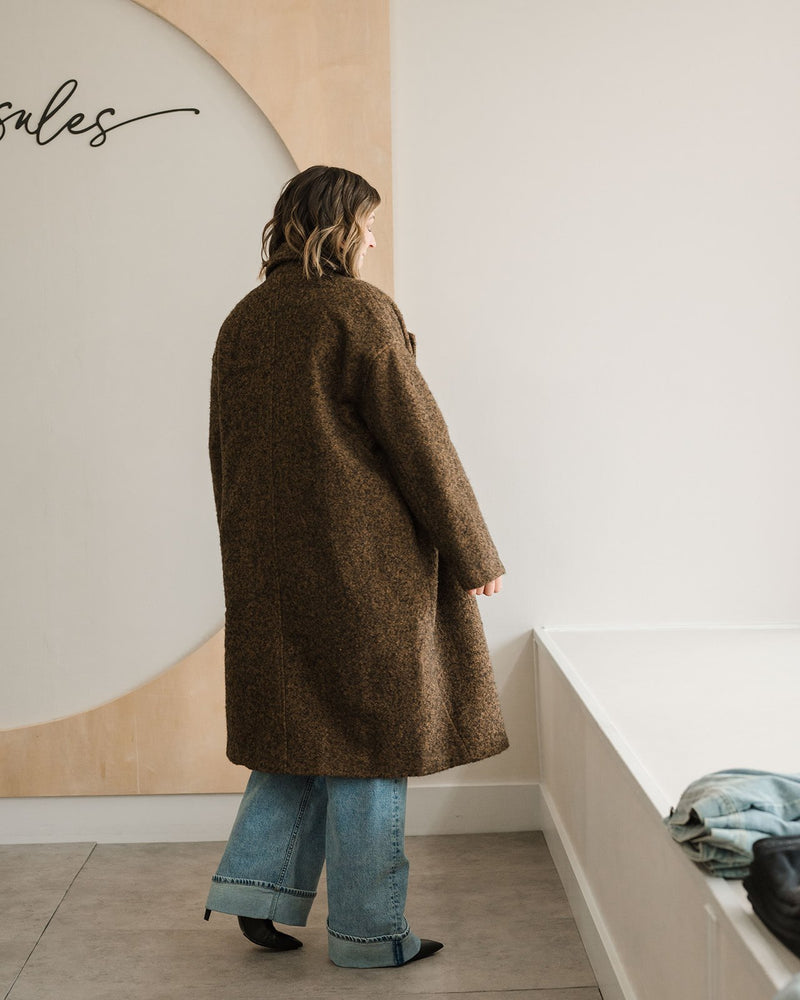 Boucle Midi Coat - Brown