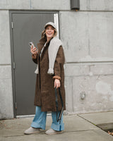 Boucle Midi Coat - Brown