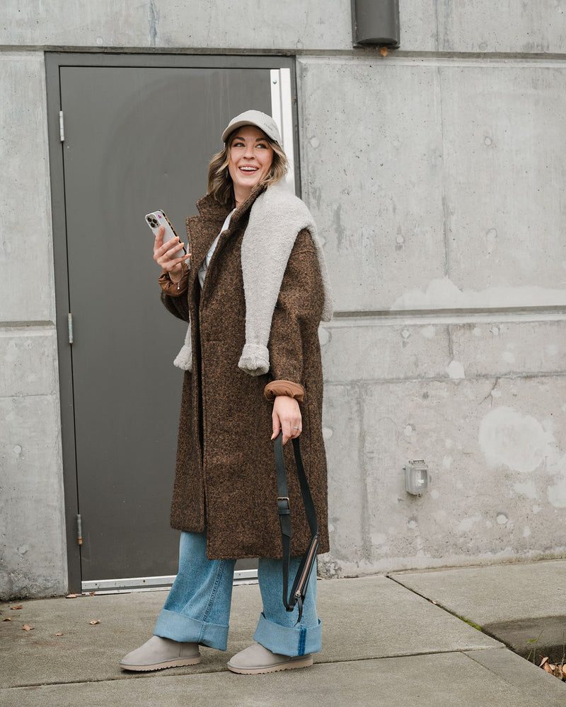 Boucle Midi Coat - Brown