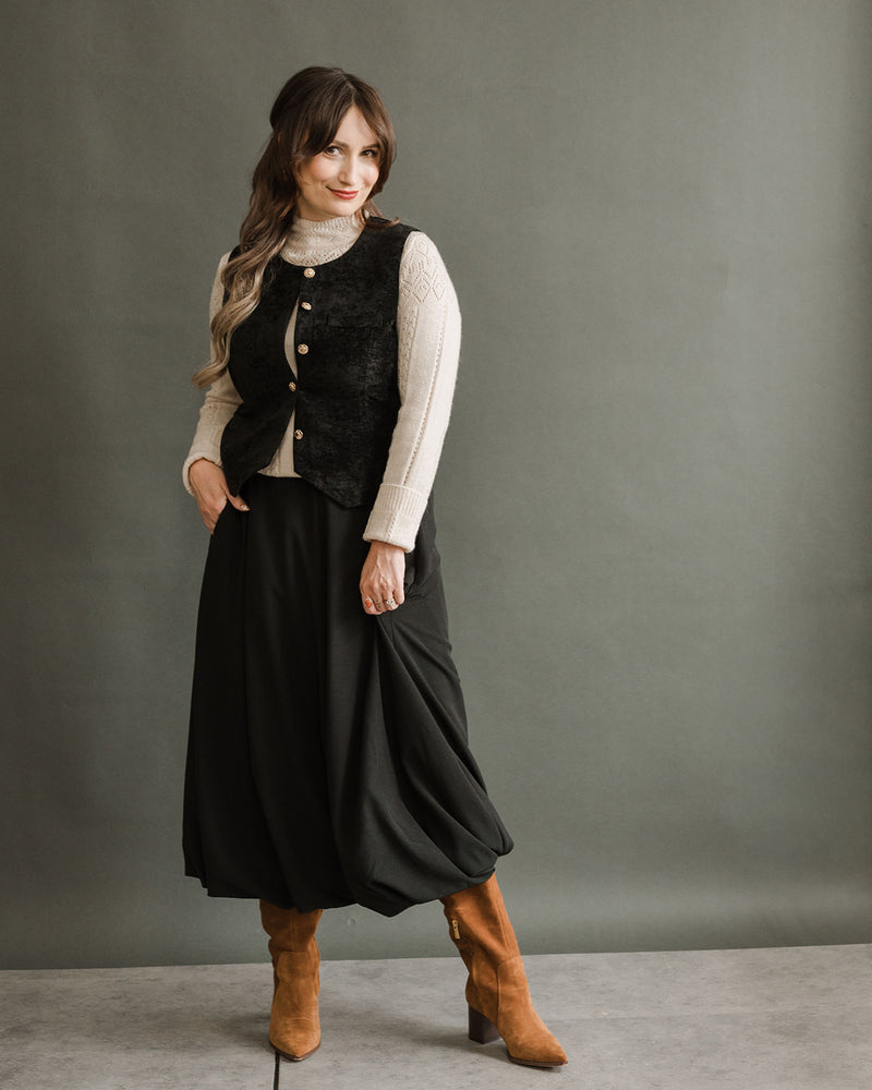 Tailored Velvet Vest