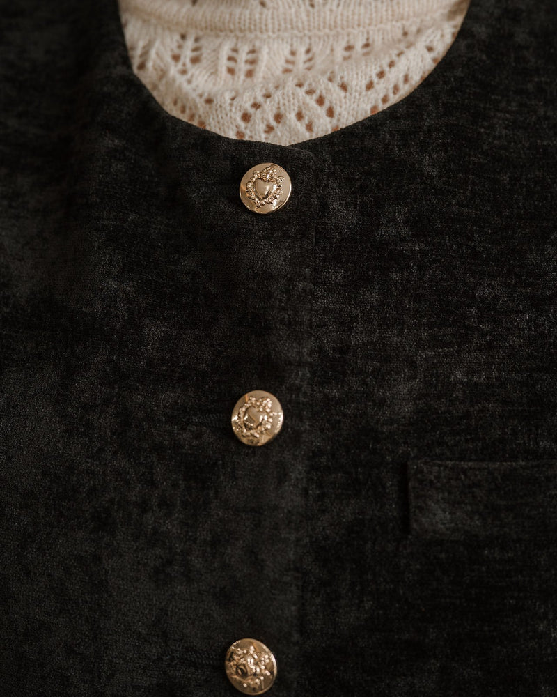 Tailored Velvet Vest