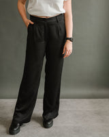 Black Satin Trousers