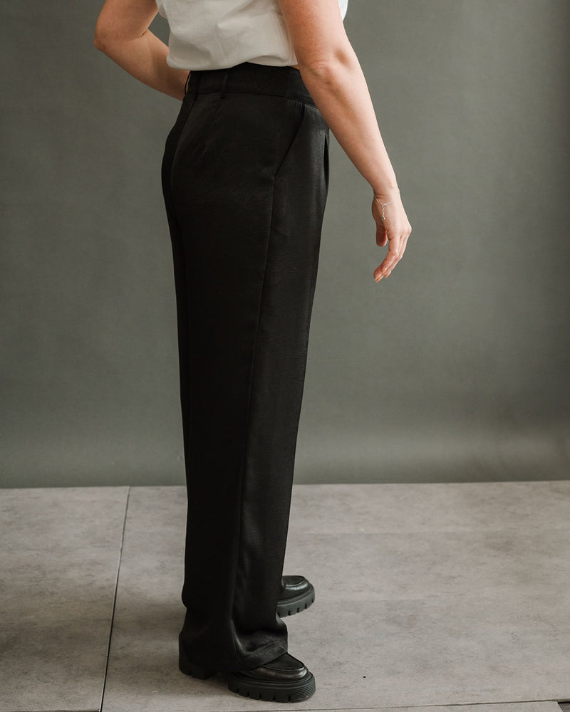 Black Satin Trousers