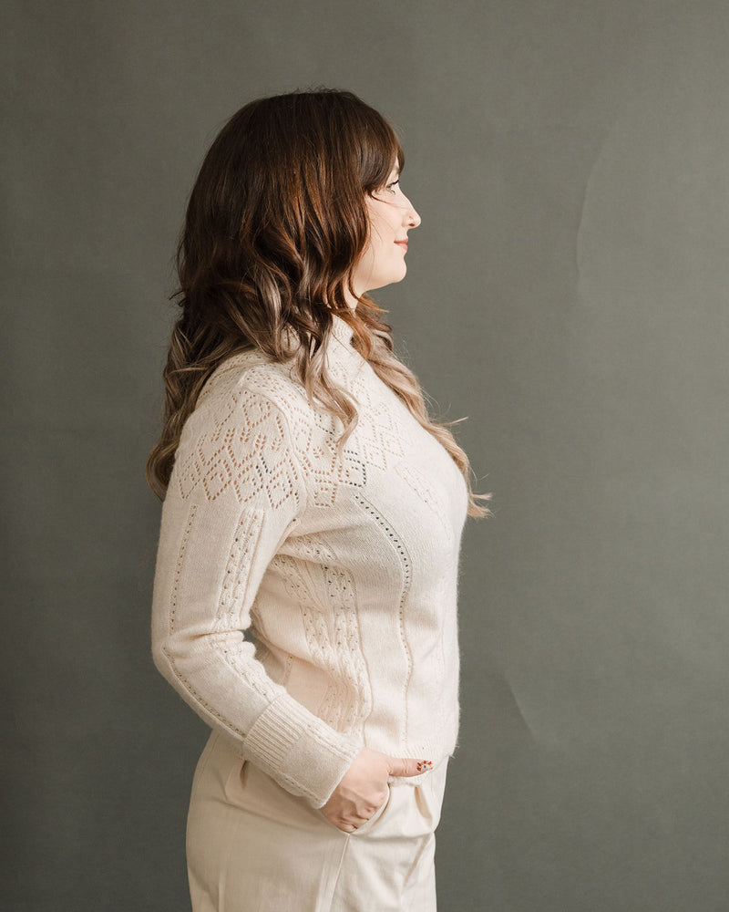 Birch Pointelle Sweater