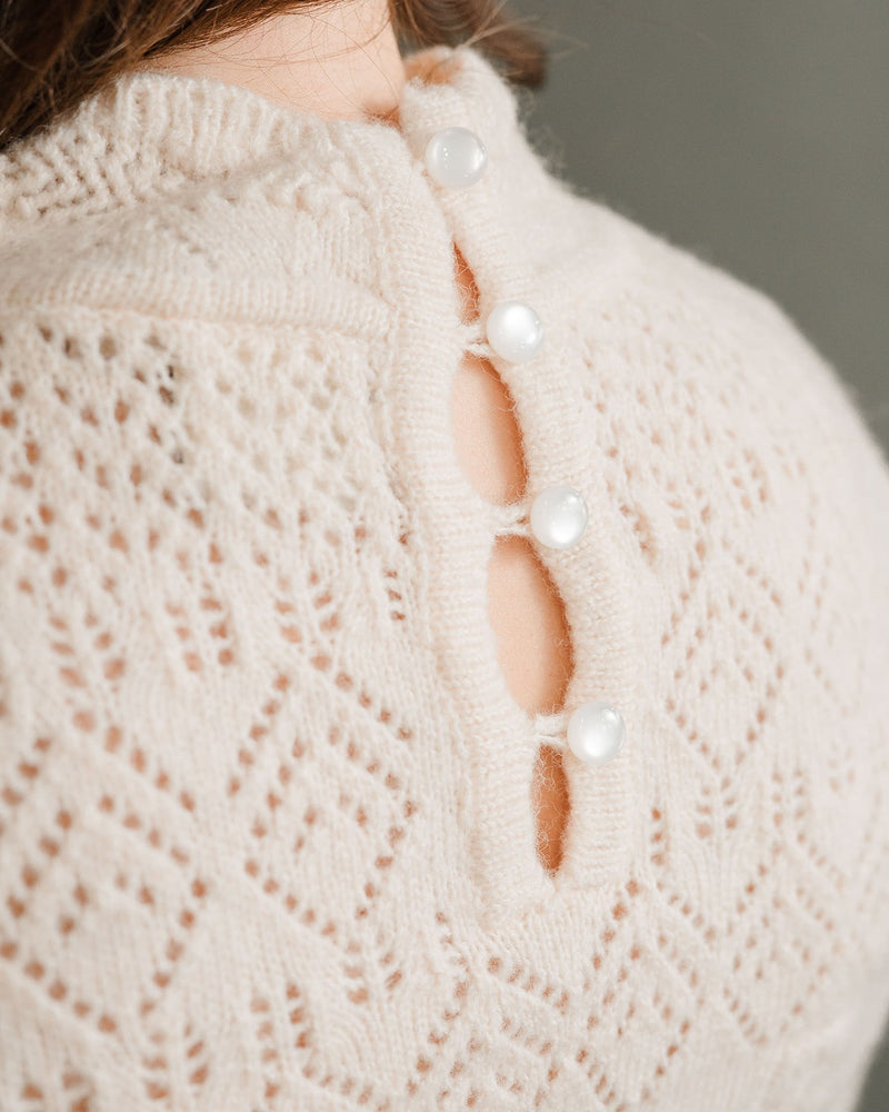 Birch Pointelle Sweater