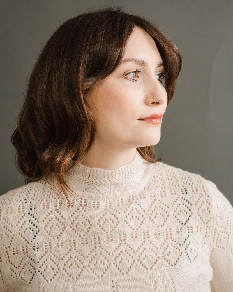 Birch Pointelle Sweater