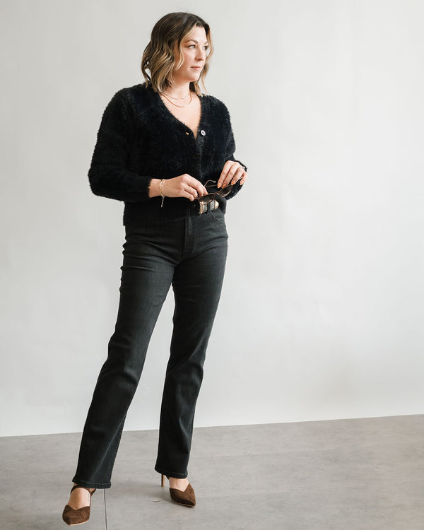 Fuzzy Knitted Cardigan