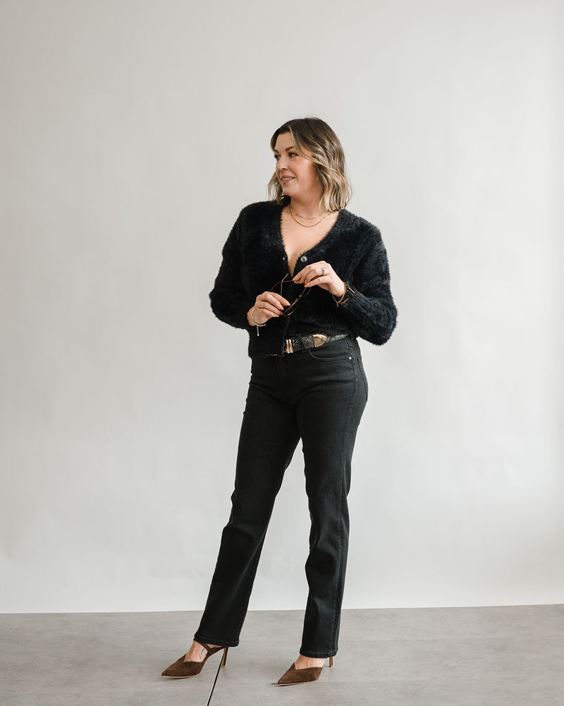 Kendra Straight Jeans - Dark Smoke