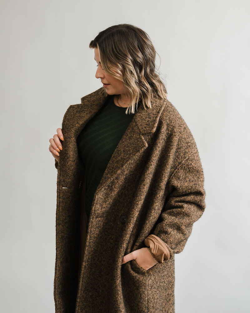 Boucle Midi Coat - Brown