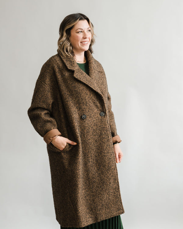 Boucle Midi Coat - Brown