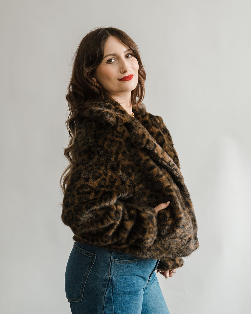 Faux Leopard Jacket