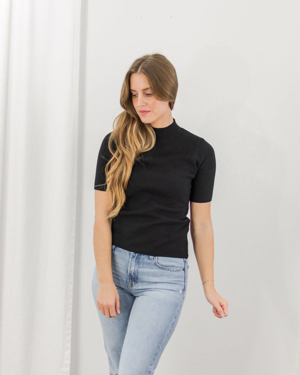 Mock Neck Tee