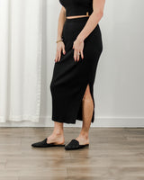 Ribbed Midi Skirt