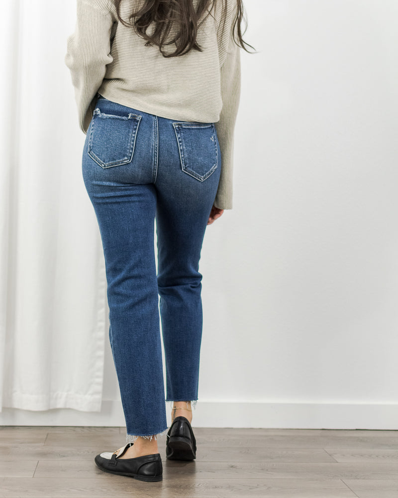 Slim Straight Jeans - Mid Wash