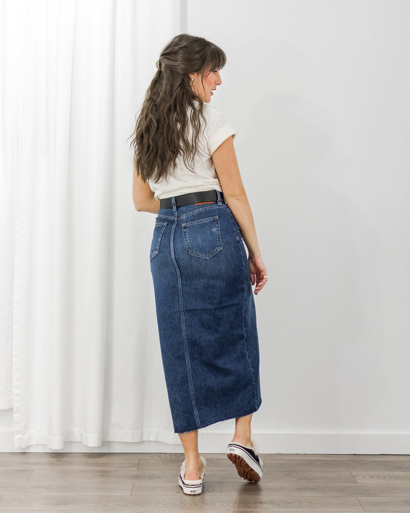  Hidden Jeans - Denim Midi Skirt - CoCapsules