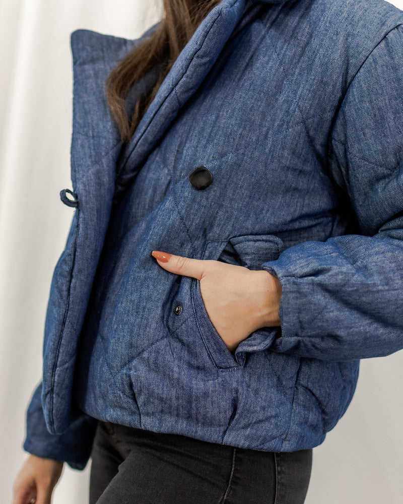  Molly Bracken - Quilted Chambray Jacket - CoCapsules