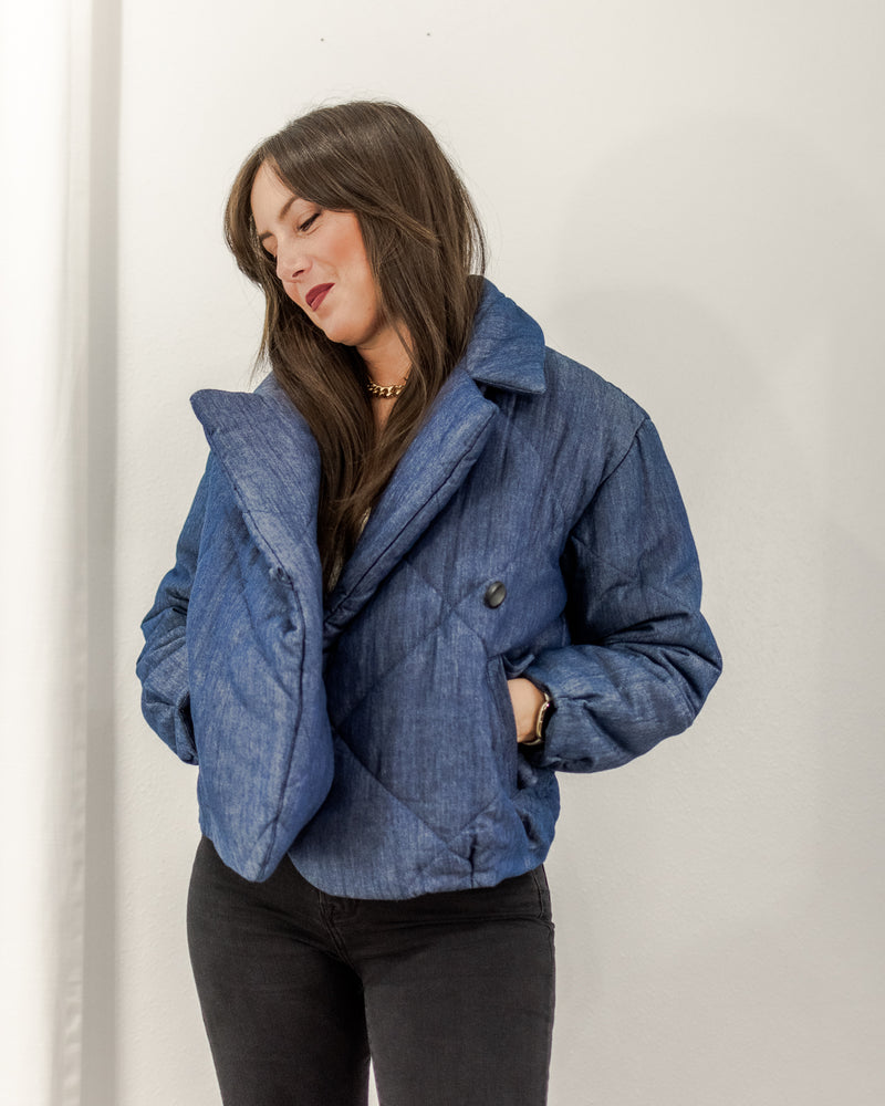 Quilted Chambray Jacket
