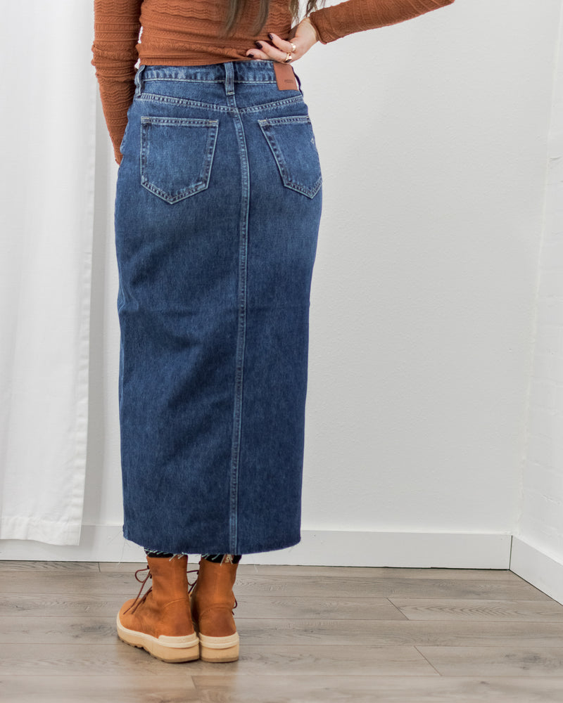  Hidden Jeans - Denim Midi Skirt - CoCapsules