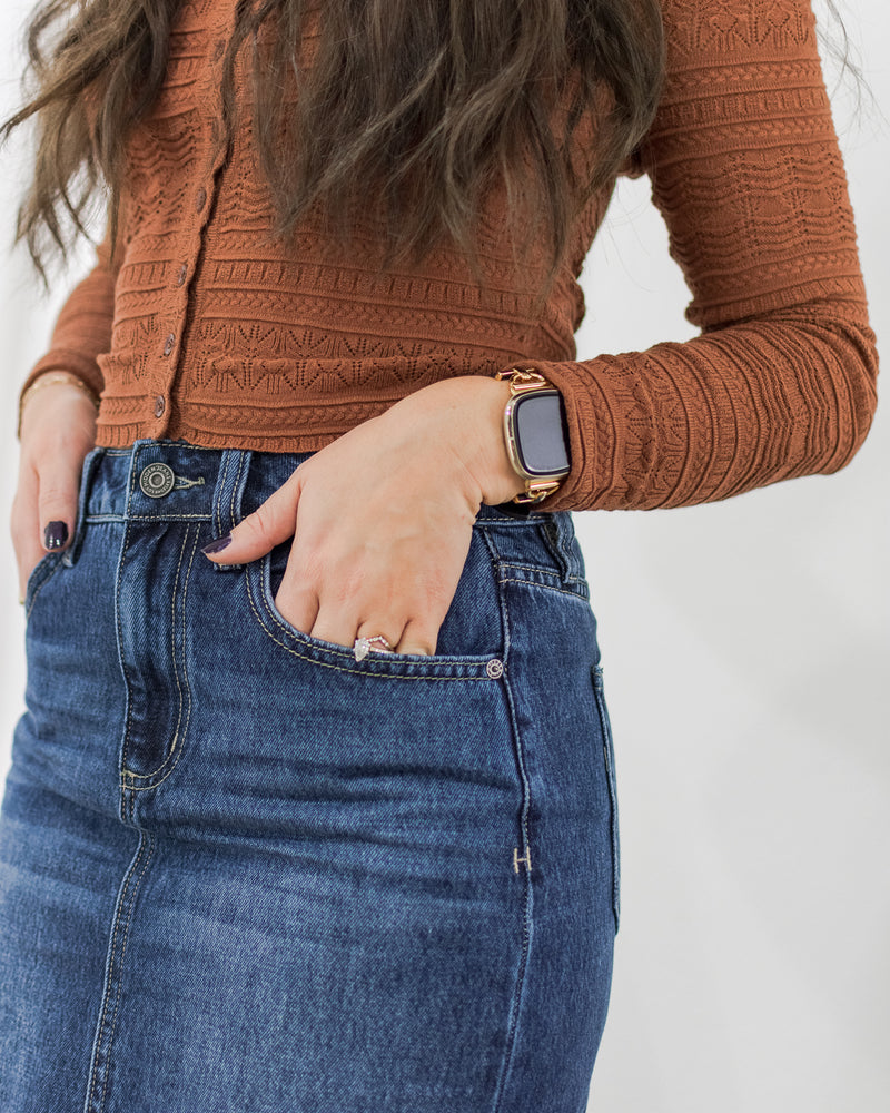 Denim Midi Skirt