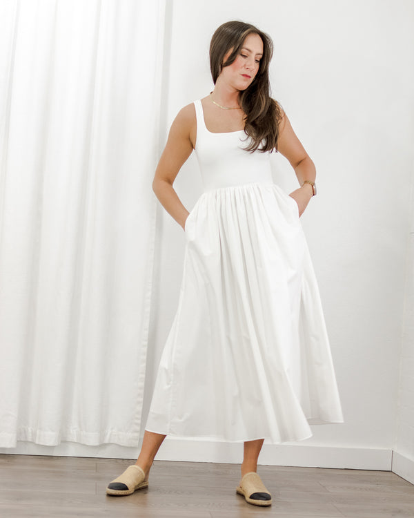 Vera Tank Dress - White