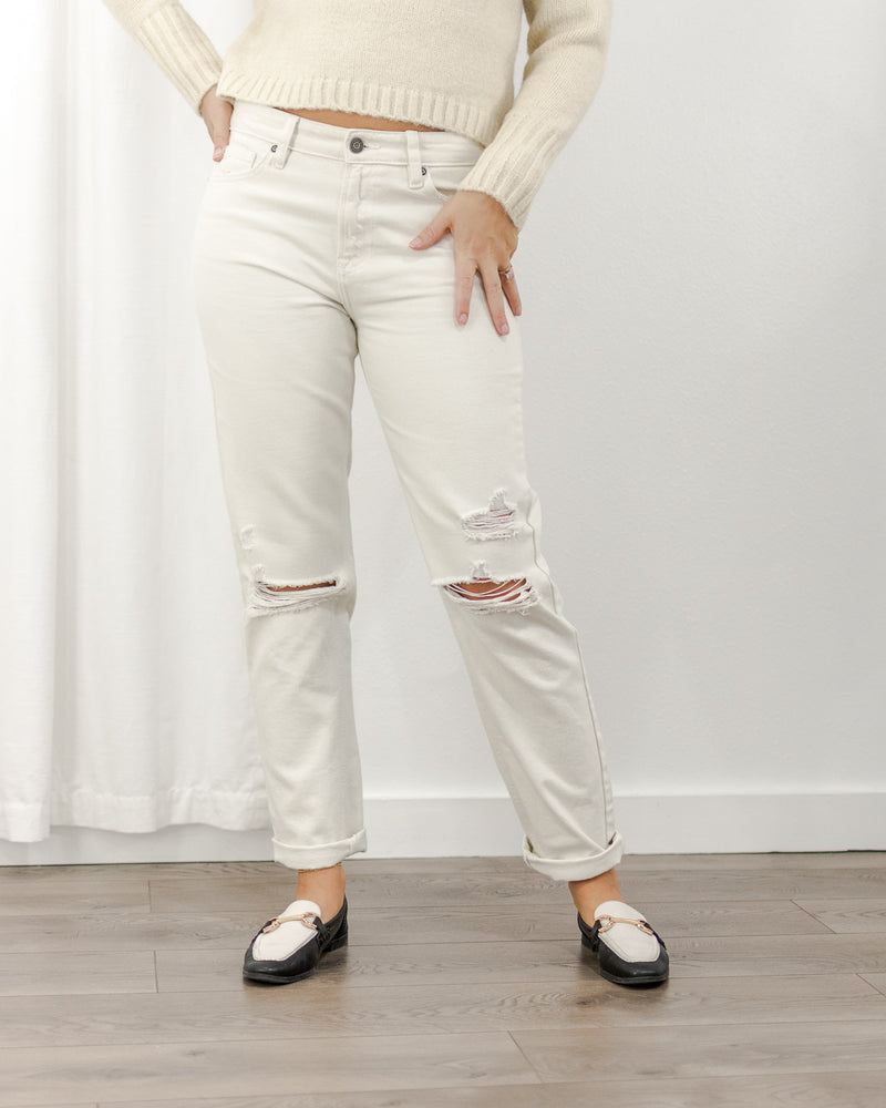 The Boyfriend Jeans - Cream