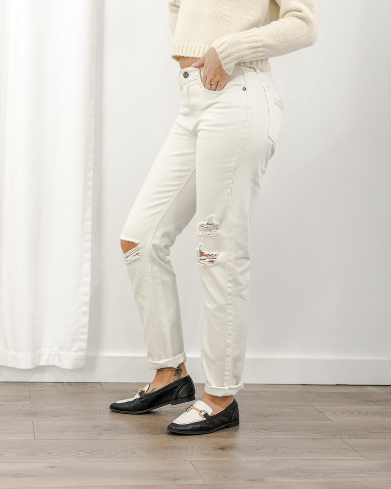 The Boyfriend Jeans - Cream
