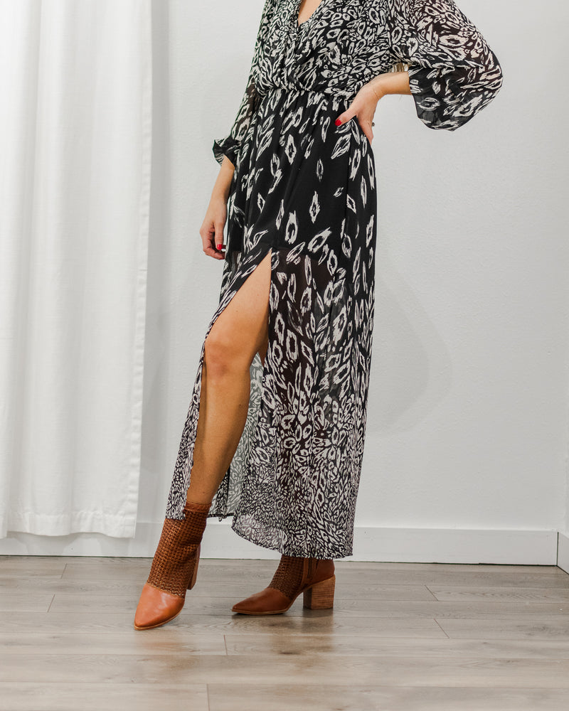 estelle midi dress Estelle Midi Dress Black Print