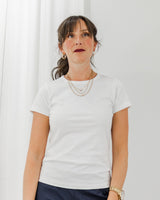 Pima Crew Tee - White