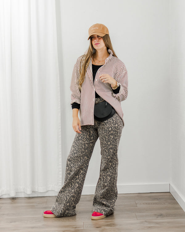 Cheetah Flare Jeans