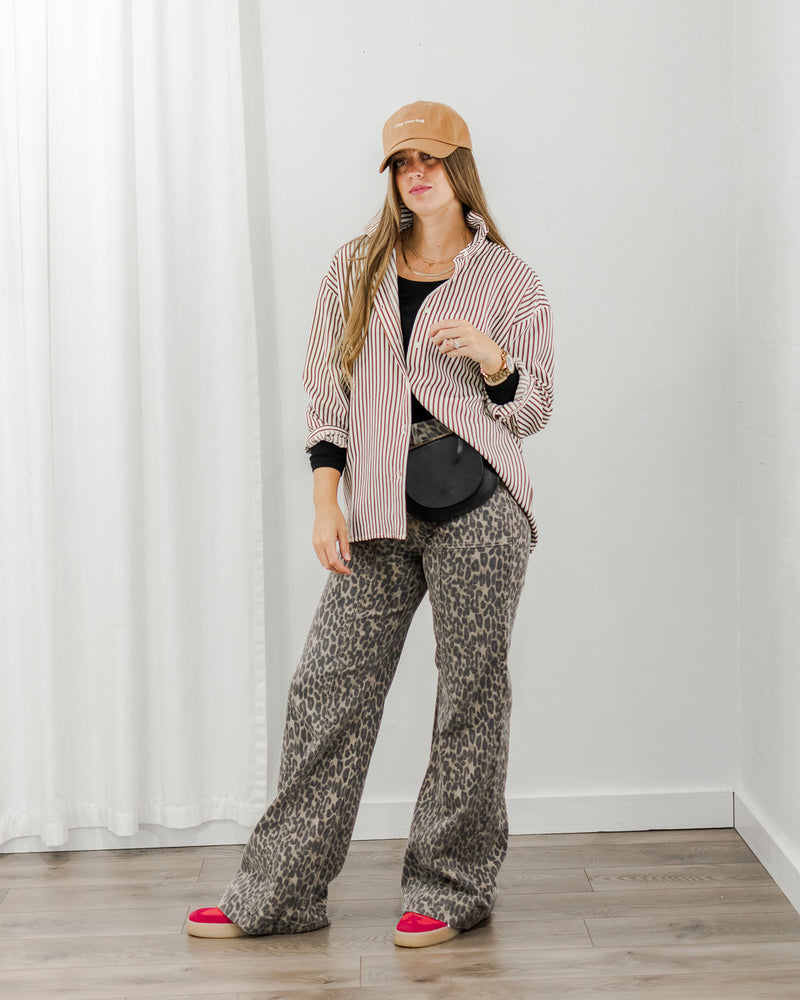 Cheetah Flare Jeans