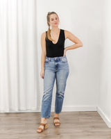 Deep V Bodysuit - Black