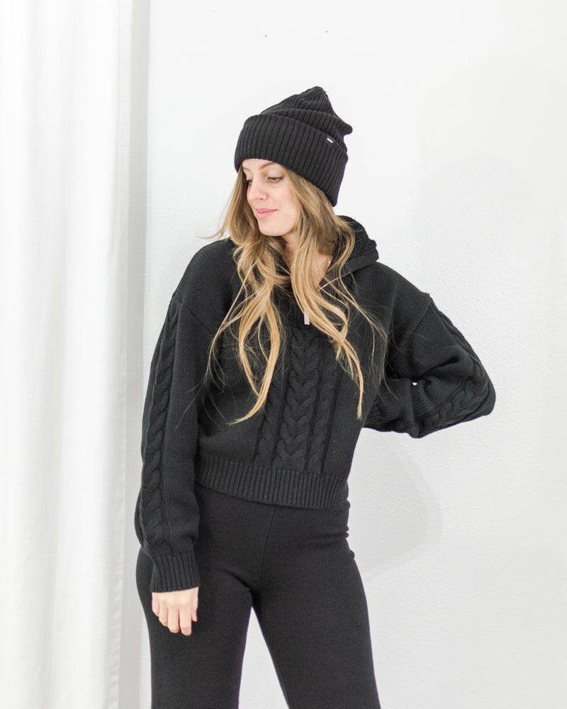  tentree - Cotton Rib Beanie - Black - CoCapsules