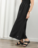 Shirred Midi Dress - Black
