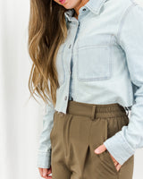 Denim Cropped Shirt