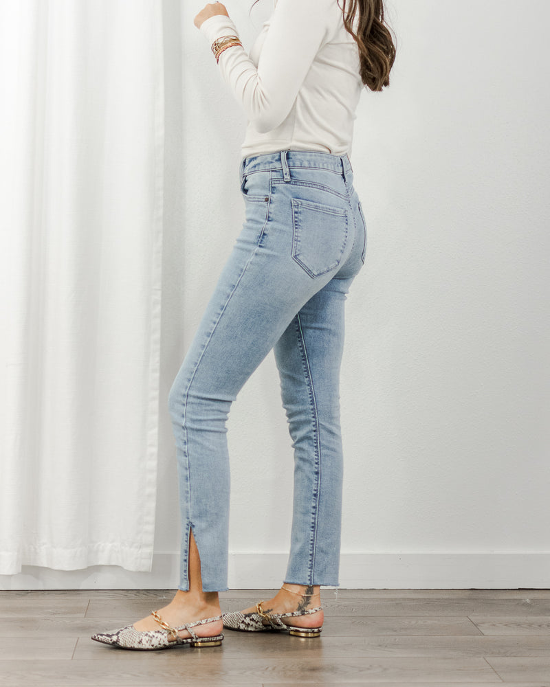 Split Hem Skinny Jeans