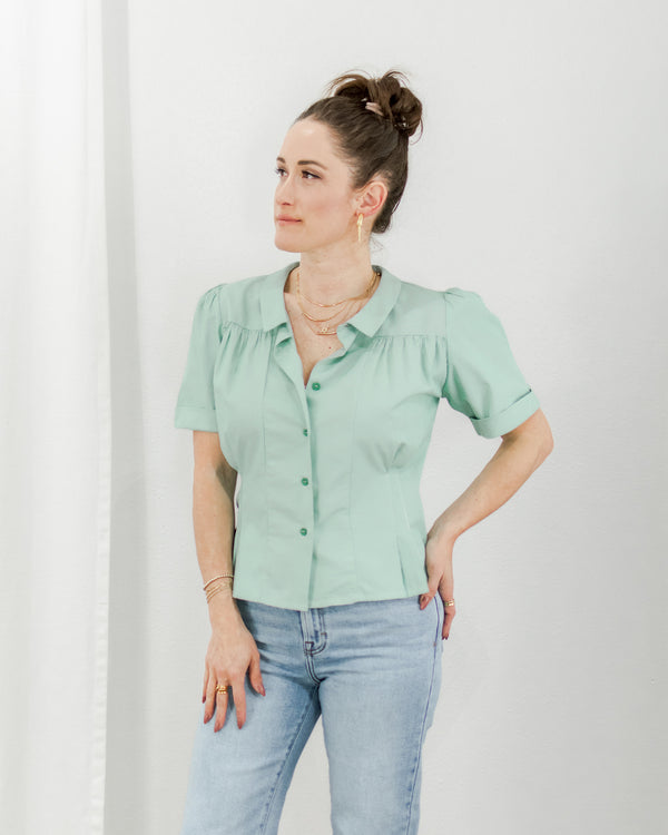  Molly Bracken - Striped Collared Blouse - CoCapsules