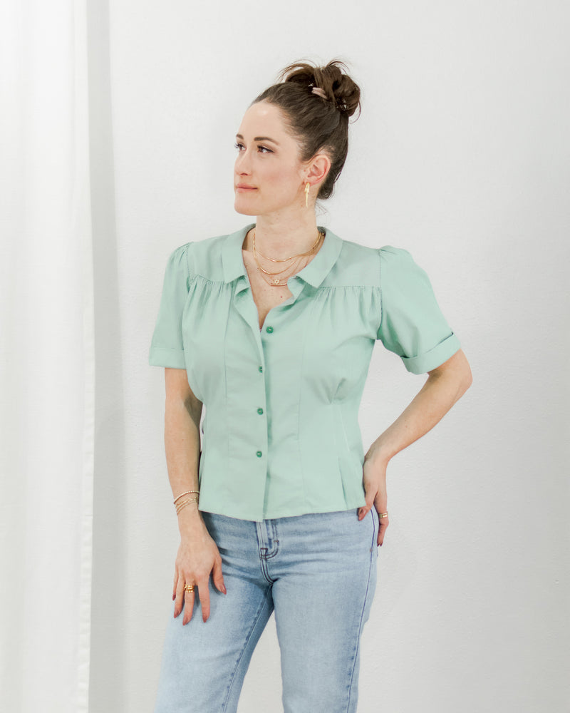  Molly Bracken - Striped Collared Blouse - CoCapsules
