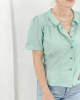  Molly Bracken - Striped Collared Blouse - CoCapsules