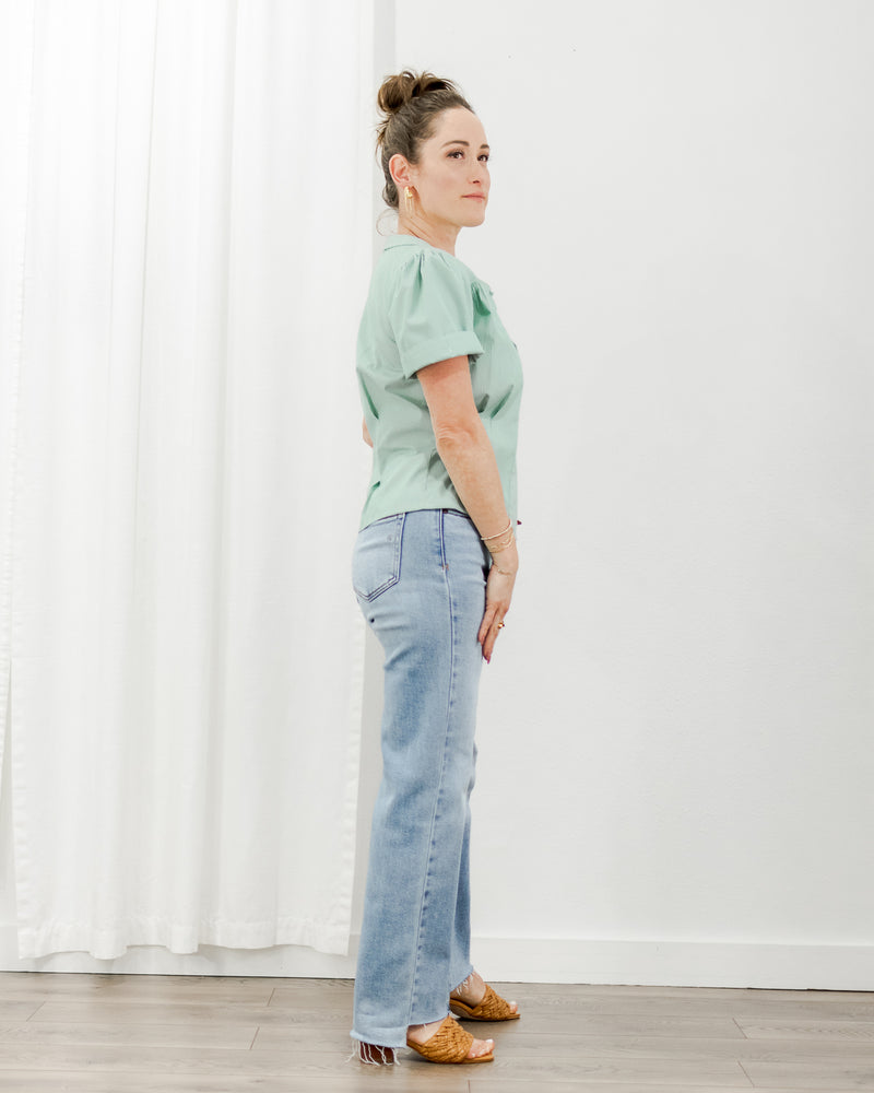  Molly Bracken - Striped Collared Blouse - CoCapsules