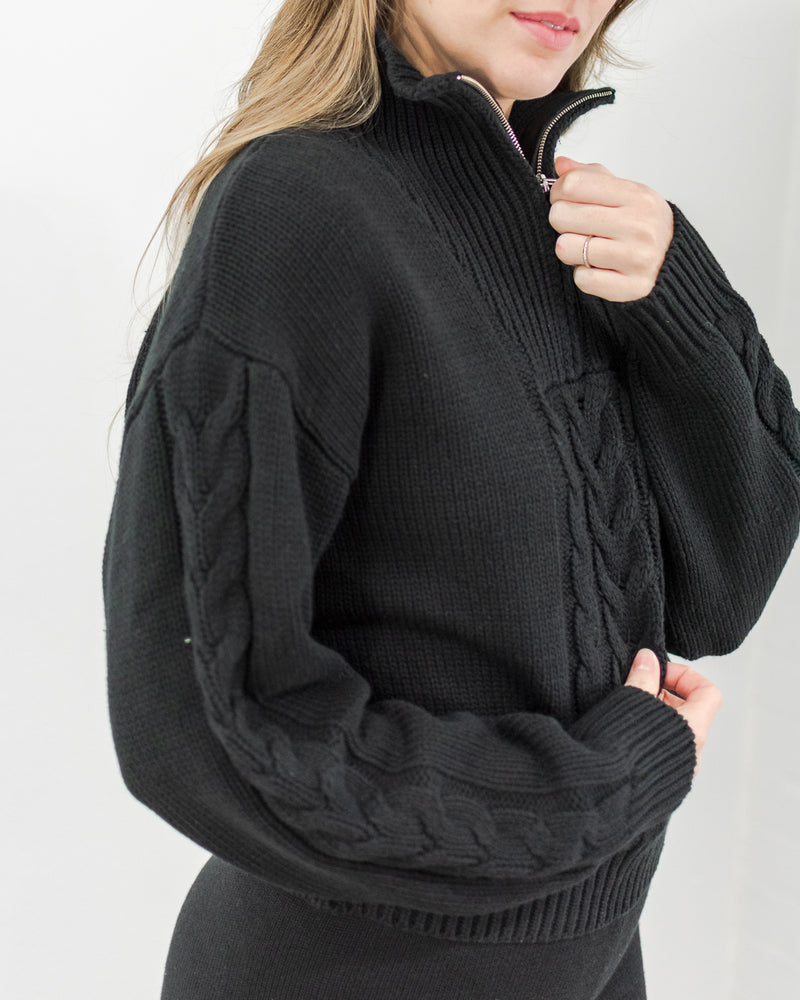 Cable 1/4 Zip Sweater