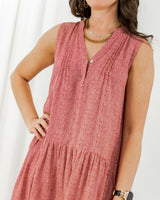 Speckled Tank Dress - Red Clay