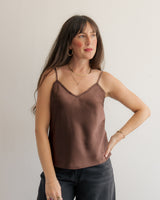 Satin Camisole - Brown