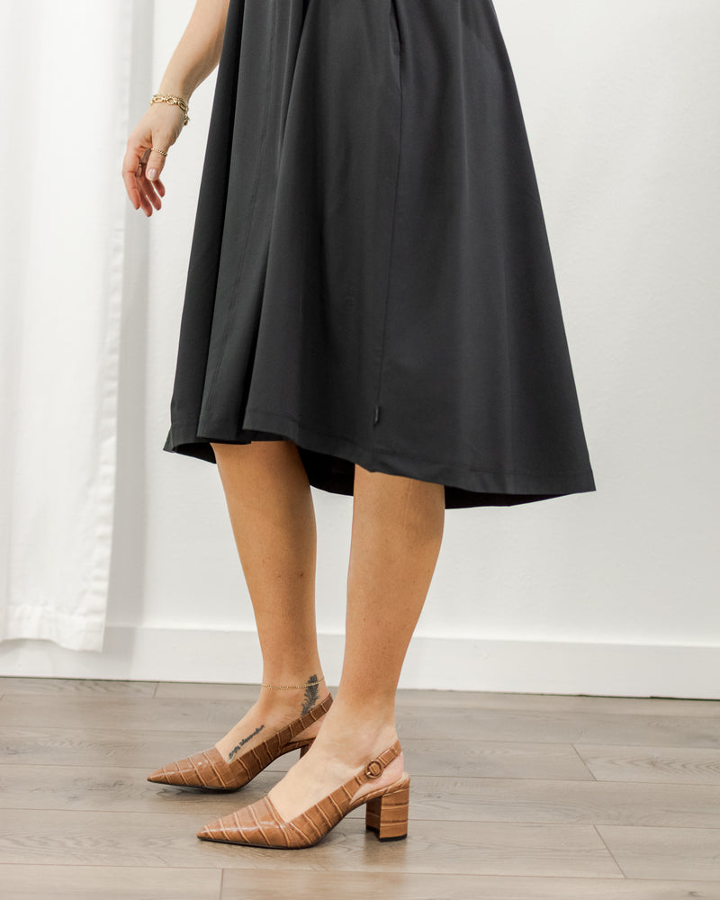 Women's Eco Friendly Black Midi Travel Dress | CoCapsules Women's Eco Friendly Black Midi Travel Dress | CoCapsules