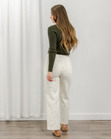 Cream Floral Jeans